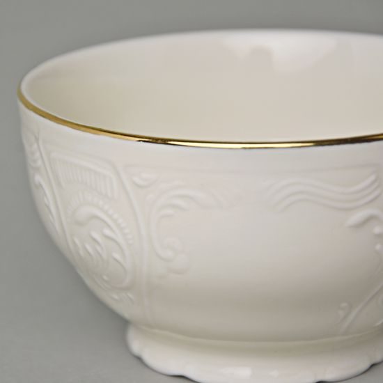 Miska vysoká na rýži 13 cm, Thun 1794, karlovarský porcelán, BERNADOTTE ivory + zlato