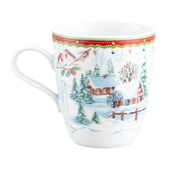 Mug 0,4 l, Truck under snow, Seltmann porcelain