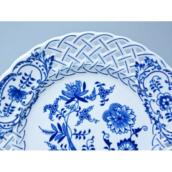 Plate perforated 24 cm, Original Blue Onion Pattern