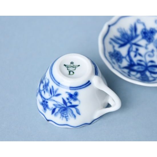 Cup + saucer mini, Original Blue Onion pattern
