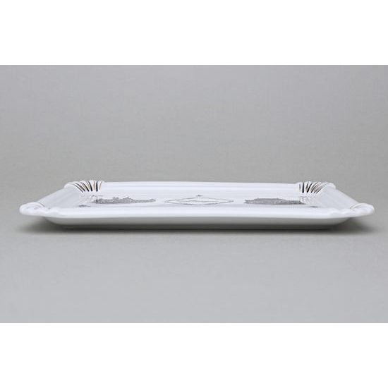 Porcelain Tray with Prague Motifs (Decor No. 1), Vilém Janoušek, Český porcelán a.s.