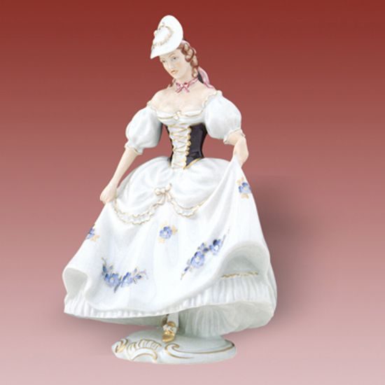 Girl with a hat 15 x 21,5 x 29,5 cm, Isis, Porcelain Figures Duchcov