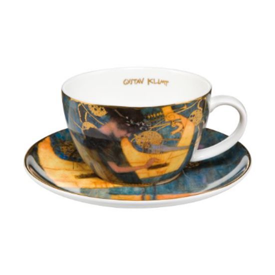 Cup 200 ml and saucer 15 cm, The Music, porcelain, G. Klimt, Goebel