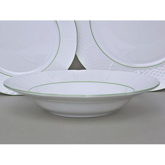7047703: Plate set for 6 pers., Thun 1794, karlovarský porcelán, NATÁLIE green line