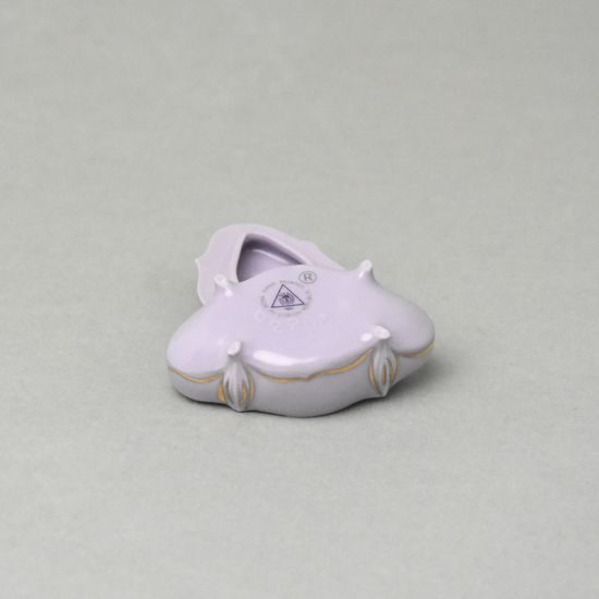 Dóza miniaturní 6 cm, lila + zlato, Český porcelán a.s.