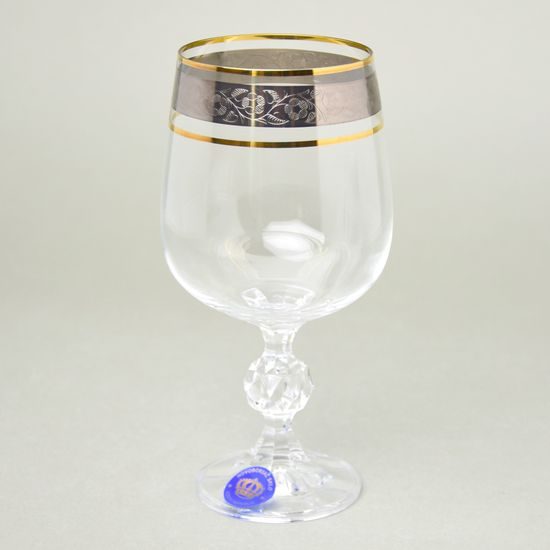 Claudia 340 ml, GOLD-PLATINUM, wine glass, 1 pcs., Crystalex CZ