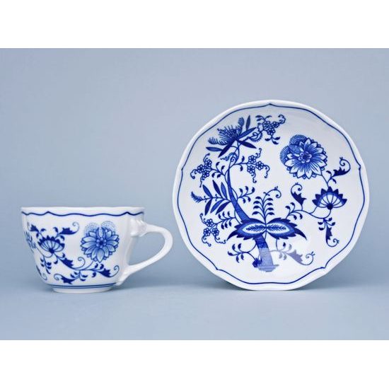 Cup and saucer C + C 250 ml / 15,5 cm for tea, Original Blue Onion Pattern, QII