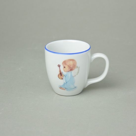 Hrnek (hrneček) Harry mini 80 ml, anděl - modrý, Český porcelán a.s.