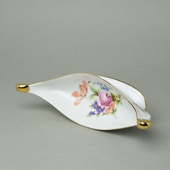 Miska štíhlá gondola 25 cm, míšeňská růže, QueensCrown