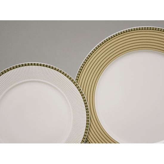 Plate set for pers., Thun 1794 Carlsbad porcelain, Cairo 30381 ivory