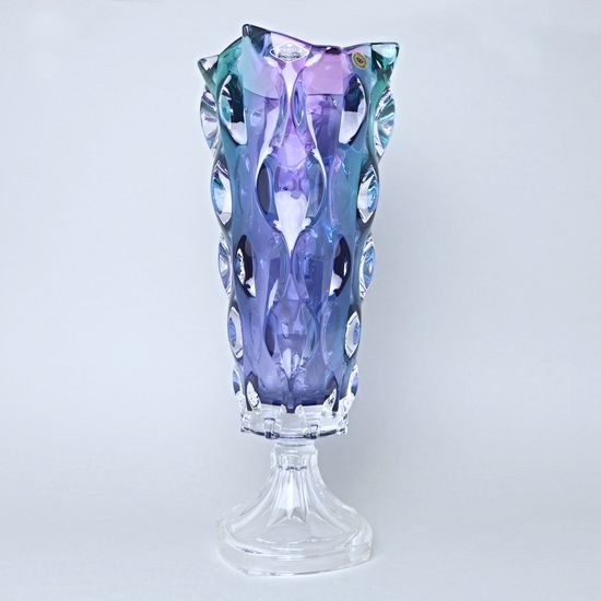 Váza SAMBA Dark Gradient 40,5 cm na nožce, Bohemia Treasury