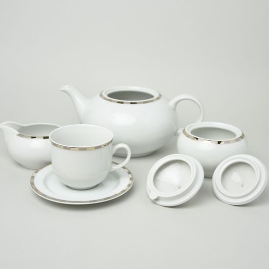 Čajová souprava pro 6 osob, Thun 1794, karlovarský porcelán, OPÁL 84032