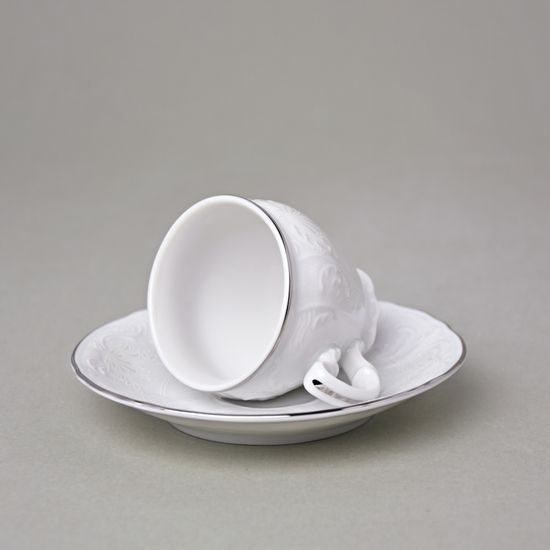 Cup + saucer espresso 75 ml / 12 cm, Thun 1794, karlovarský porcelán, BERNADOTTE frost