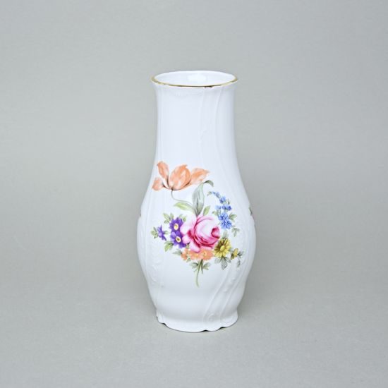 Váza 19 cm, Thun 1794, karlovarský porcelán, BERNADOTTE míšeňská růže