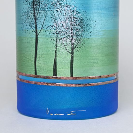 Studio Miracle: Vase - Jungle, 19 cm, Hand-decorated by Vlasta Voborníková