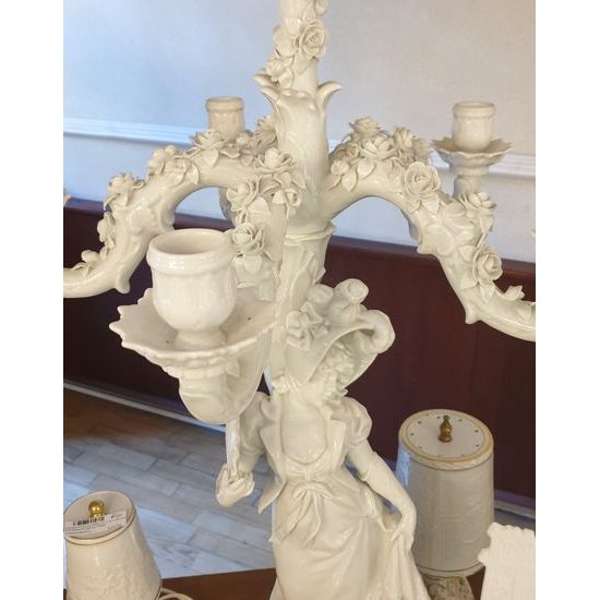 Porcelain Candle Holder, 52 x 52 x 84 cm, Gläserne Porzellanmanufaktur