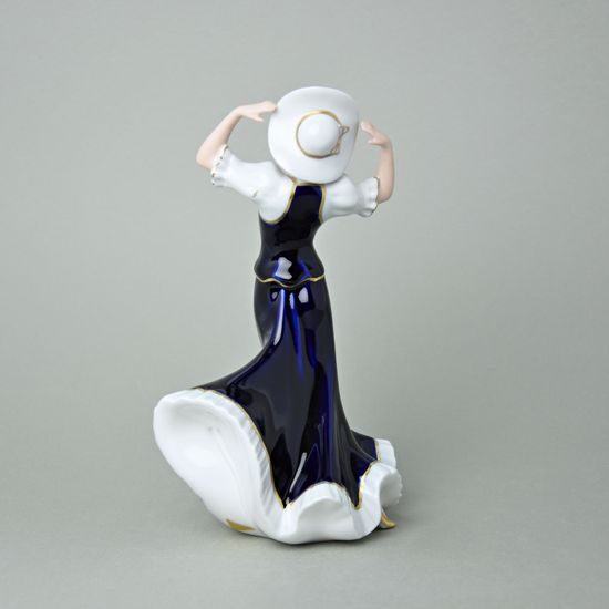 Lady With Hat 16 x 11 x 23 cm, Isis, Porcelain Figures Duchcov