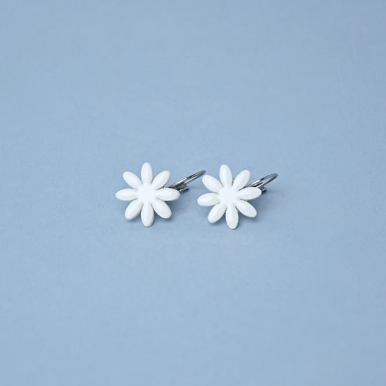 Earrings: Daisy 1,7 cm, Hanging, Porcelain Jewels Studio Mallys