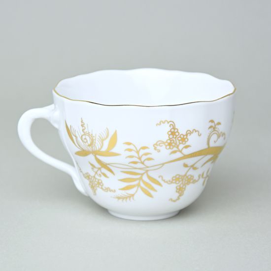 Šálek vysoký B, 210 ml na kafe, zlatý Cibulák, Český porcelán z Dubí