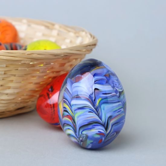 Egg – solid glass, 6,5 cm (random decor selection), GlasStar Bohemia Glass