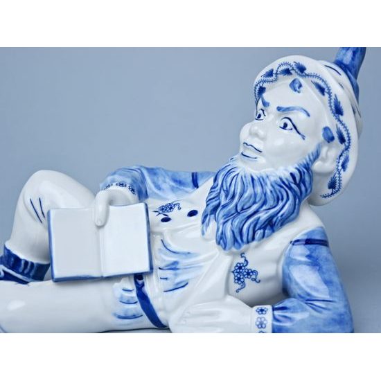 Trpaslík ležící s knihou Ferdinand 25 x 15 cm, Cibulák, originální z Dubí