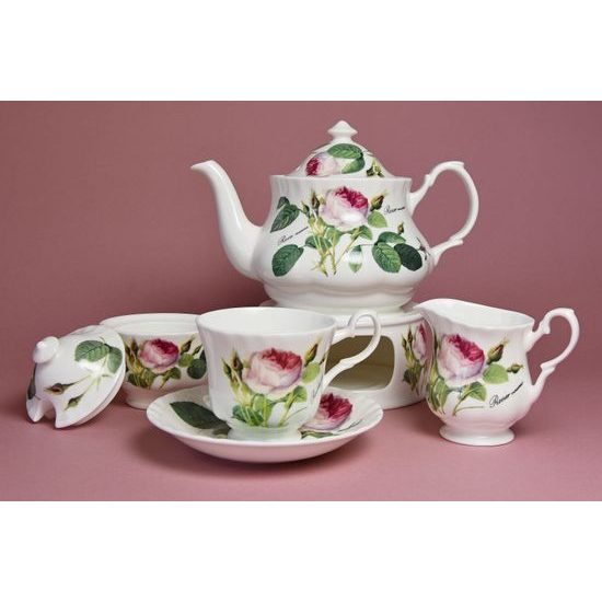 Redoute Rose: Tea Set, 16 pcs., English Fine Bone China, Roy Kirkham