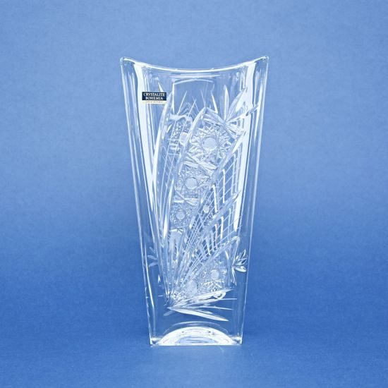 Křišťálová váza Okinawa broušená, Dekor kometa, 255 mm, Crystal BOHEMIA