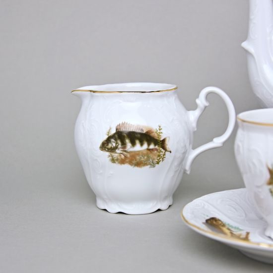 Coffee set for 6 pers., Thun 1794 Carlsbad porcelain, BERNADOTTE fishing