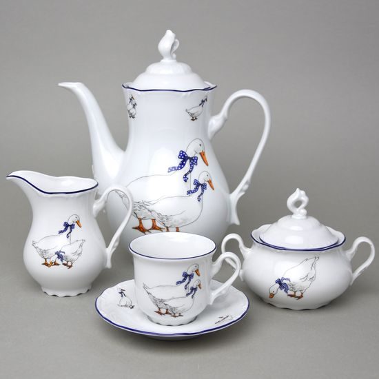 Constance husy, Kávová sada pro 6 osob, Thun 1794, karlovarský porcelán