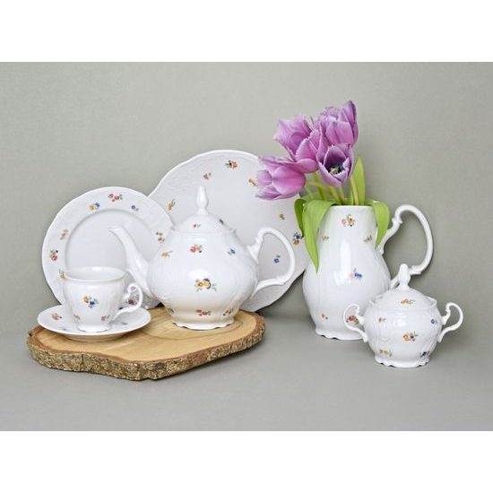 Šálek a podšálek kávový 220 ml / 16 cm, Thun 1794, karlovarský porcelán, BERNADOTTE házenka