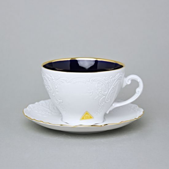 Cup tea 200 ml and saucer, Opera Cobalt blue, Cesky porcelan a.s.