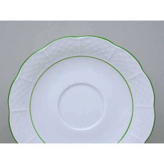 7047703: Saucer 135 mm, Thun 1794, karlovarský porcelán, NATÁLIE light green lines