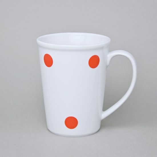 Hrnek Erin 12 cm 420 ml, ČERVENÉ PUNTÍKY, Český porcelán a.s.