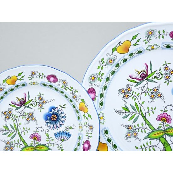 Plate set for 6 persons, COLOURED ONION PATTERN