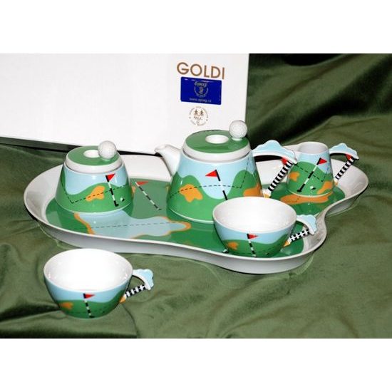 Tea set for 2 persons Golf, Thun Studio, Luxury Porcelain