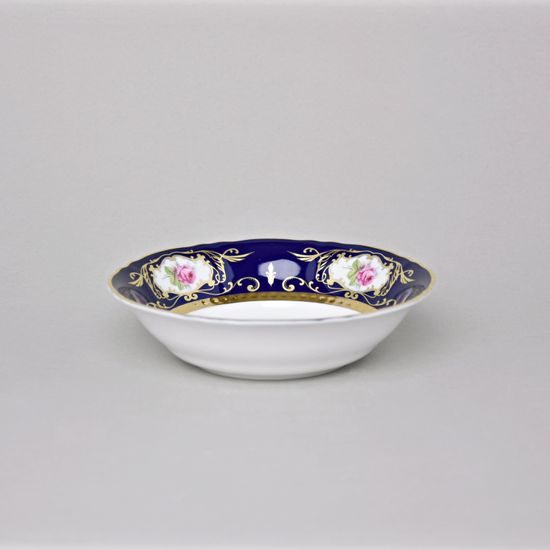 440: Bowl 16 cm, Sonata, cobalt blue + rose, Leander 1907