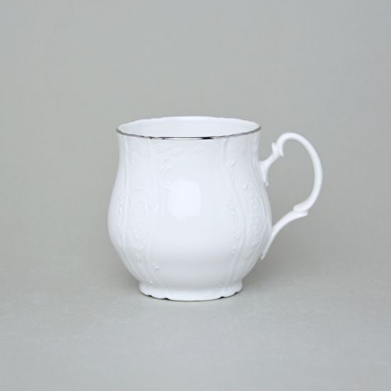 Hrnek Jonáš 310 ml, Thun 1794, karlovarský porcelán, BERNADOTTE platina