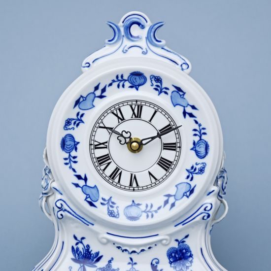 Hearthstone clocks with roses 28 cm, Original Blue Onion Pattern