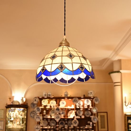 Stahovací lampa 32 cm, porcelán, Lampy a lustry