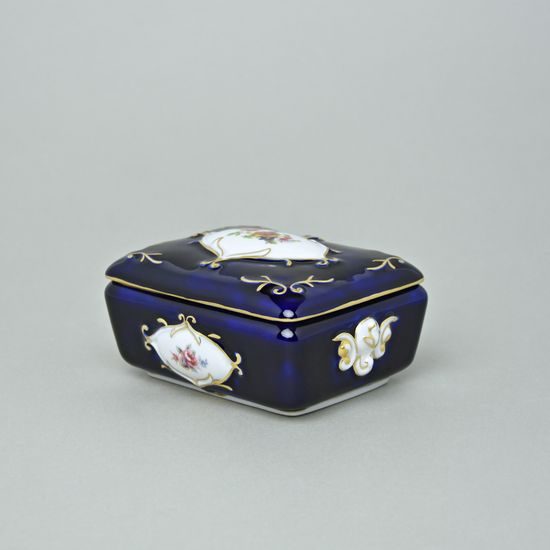 Dose Rococo 13,5 x 10 x 6,5 cm, Royal Dux Bohemia