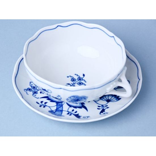 Coup soup 250 ml with one handle + saucer 17,5 cm, Original Blue Onion Pattern
