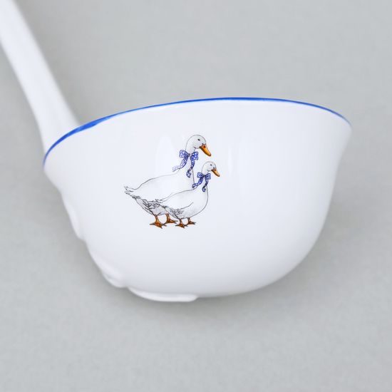 Naběračka porcelánová 32 cm, husy, Český porcelán a.s