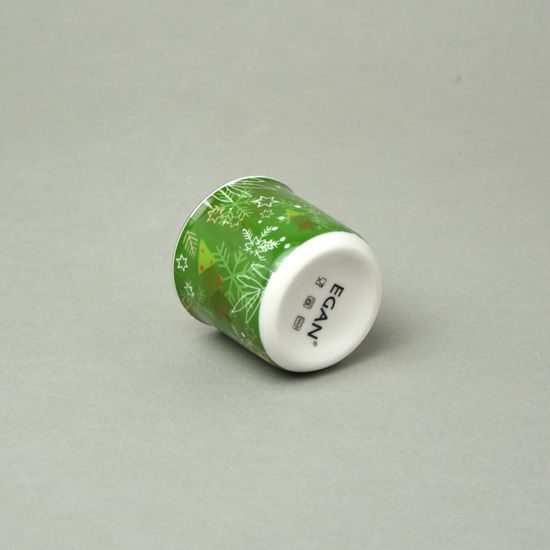 Kalíšek na espresso / panáček sněhulák 90 ml, glazurovaná keramika, EGAN