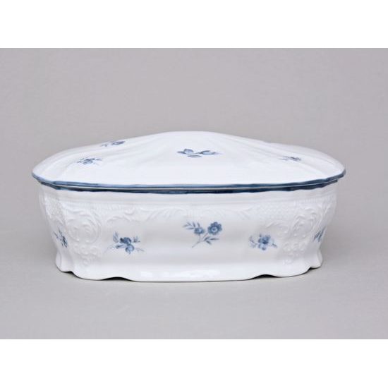 Biscuit Dose 2,1 l, Thun 1794, Carlsbad Porcelain, BERNADOTTE blue flower