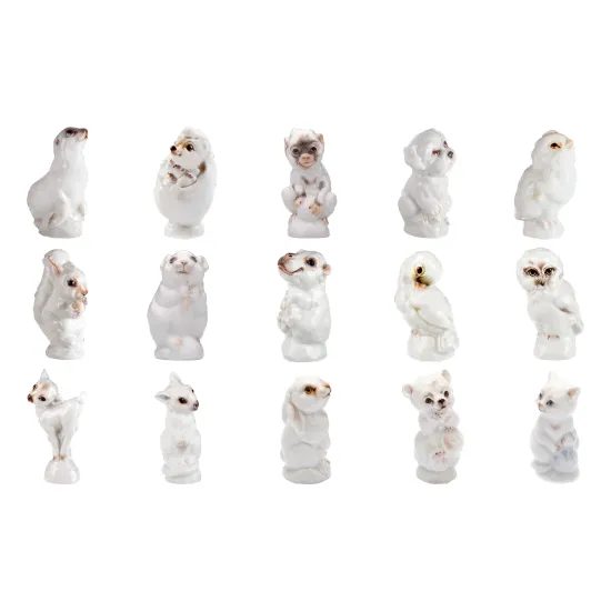 Opička 6 cm, kolekce mláďátka, Míšeňský porcelán