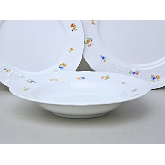 Talířová souprava pro 6 osob, Thun 1794, karlovarský porcelán, BERNADOTTE házenka