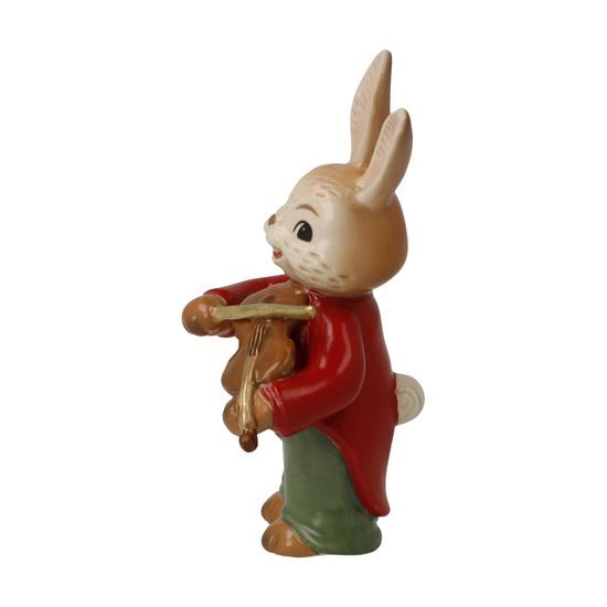 Rabbit figurine Little Violinist 4.5 / 4 / 8cm, stoneware, Goebel