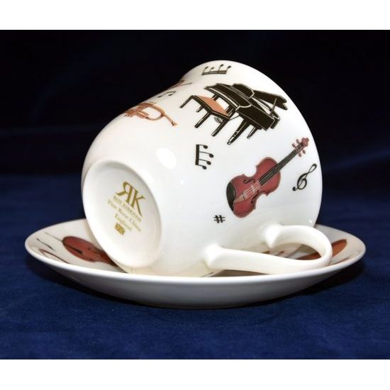 Koncert: Šálek 420 ml a podšálek snídaňový, Anglický kostní porcelán, Roy Kirkham