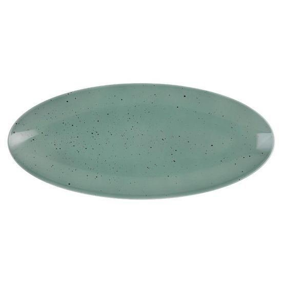 Platter oval 43 x 19 cm, Life Petrol 57011, Seltmann Porcelain
