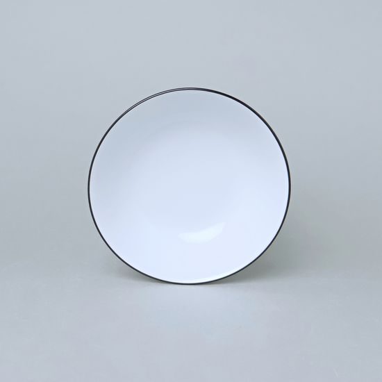 Bowl 13 cm, Jana (Angelika) black line, Thun 1794, karlovarský porcelán
